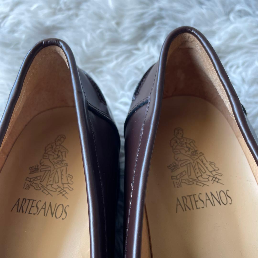 【未使用級】アルテサノス ビットローファー ブラウン系 39