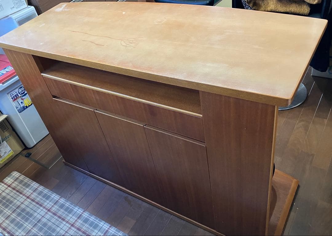 木製カウンターテーブル、チェアセット