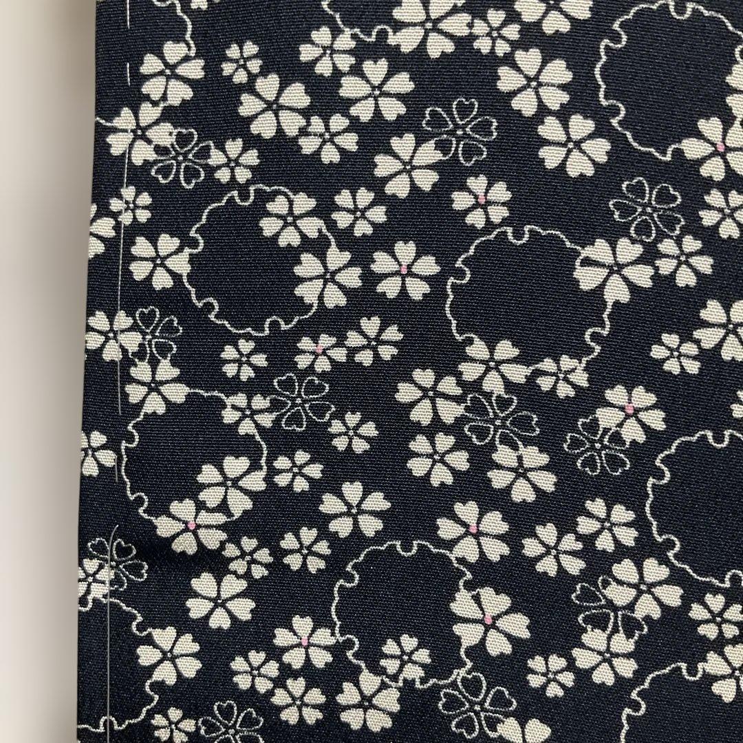 (処分市) No.2677未使用正絹(ナカノヒロミチ氏)雪輪桜小紋　証紙　美品