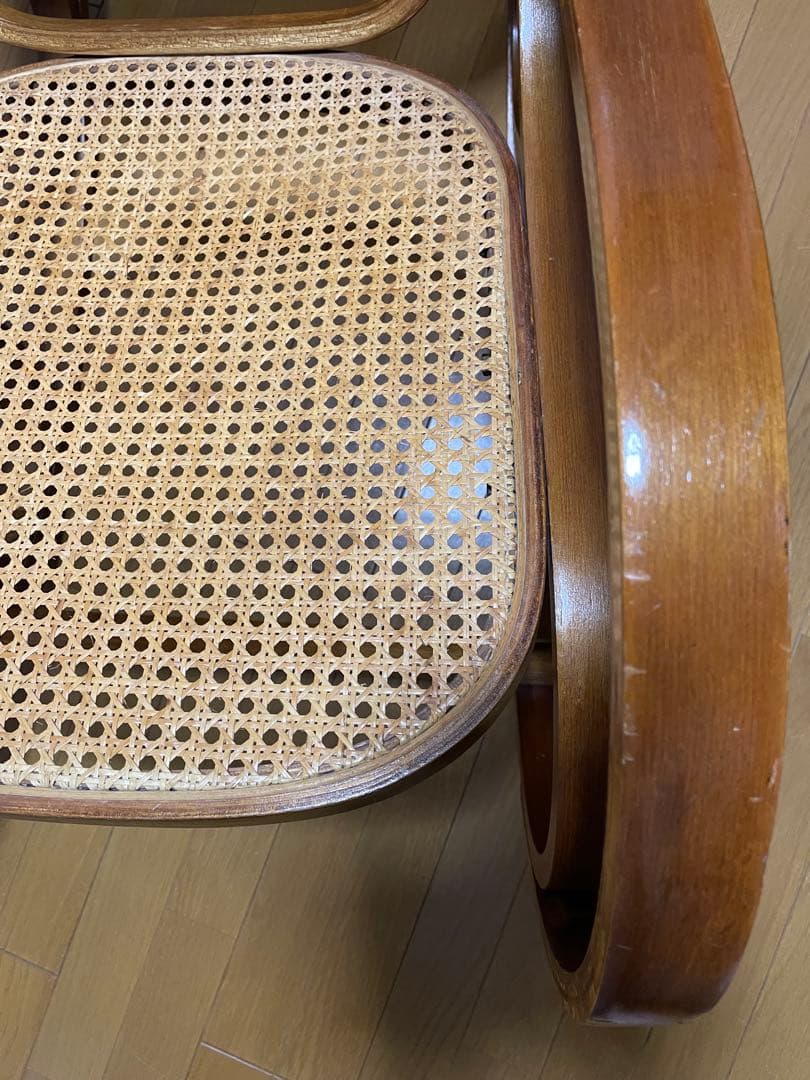 ラタンロッキングチェア軽量　レトロ　アンティーク