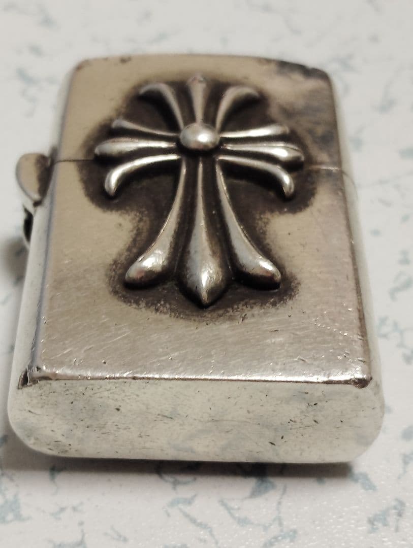 marublow クロスモチーフジッポオイルライター、スターリングシルバー