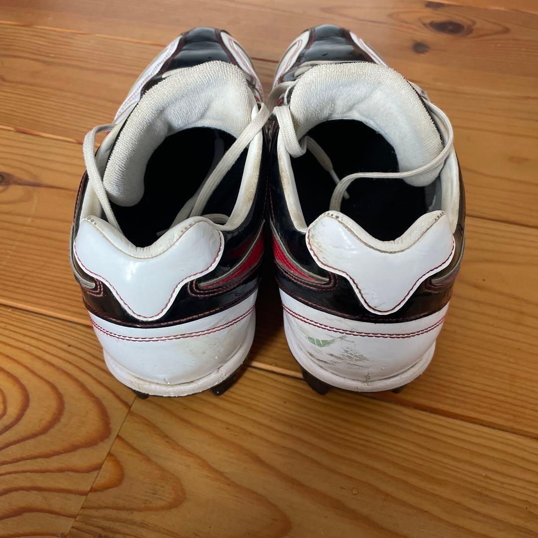 asics スパイク 白黒赤　28.5cm オーダー