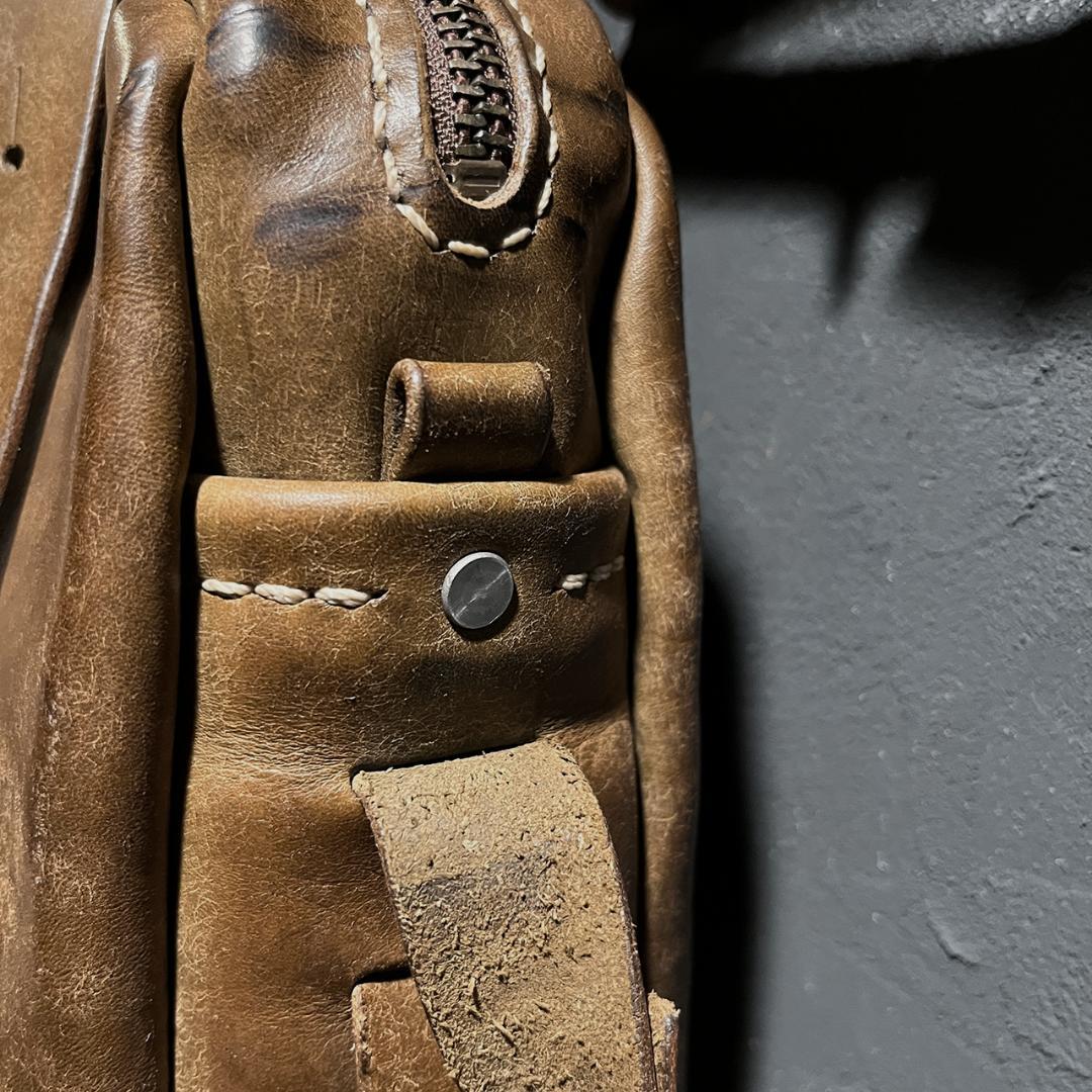 【USED】プエブロレザーのショルダーバッグ 本革 虎目 一点物 #283