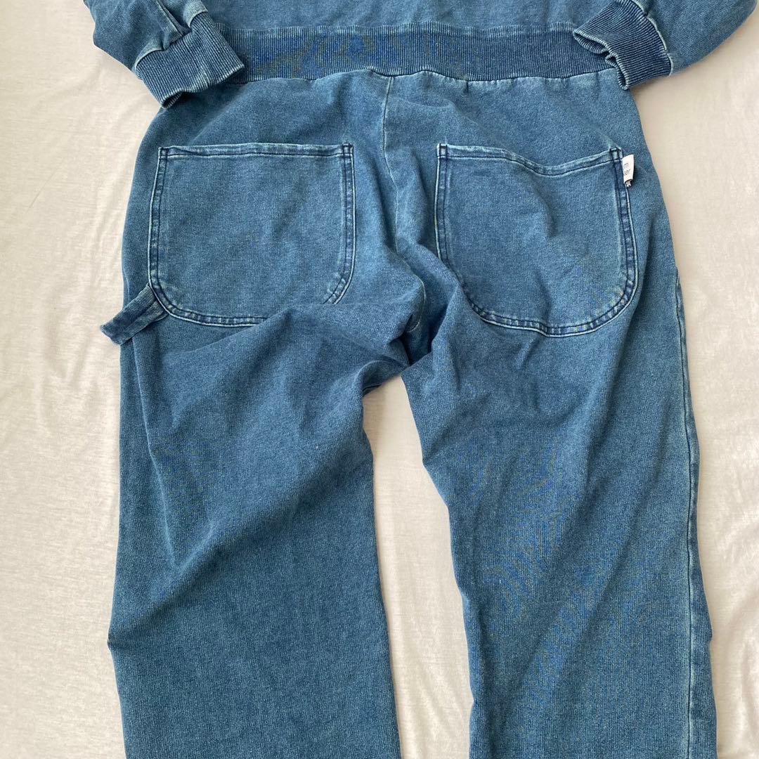 【ジムマスター】スウェットオールインワン つなぎ フード付き フルボタン M