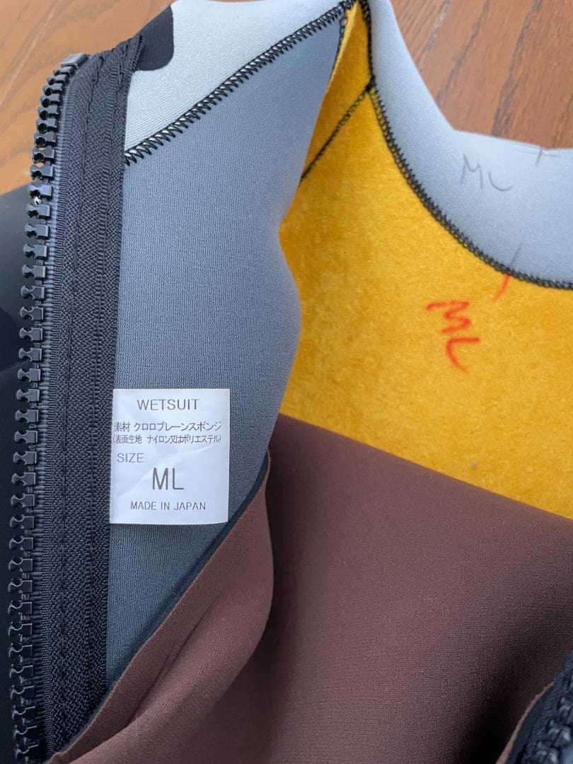 【試着のみ】ON's（オンズ）size:ML　セミドライ　3/5　ウエットスーツ