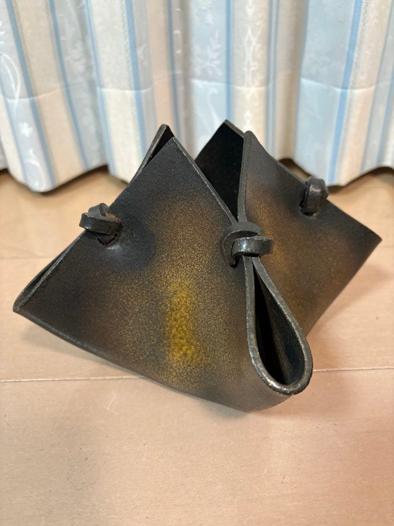 花器 花瓶　陶器　四方しばり　光風窯　美術　芸術