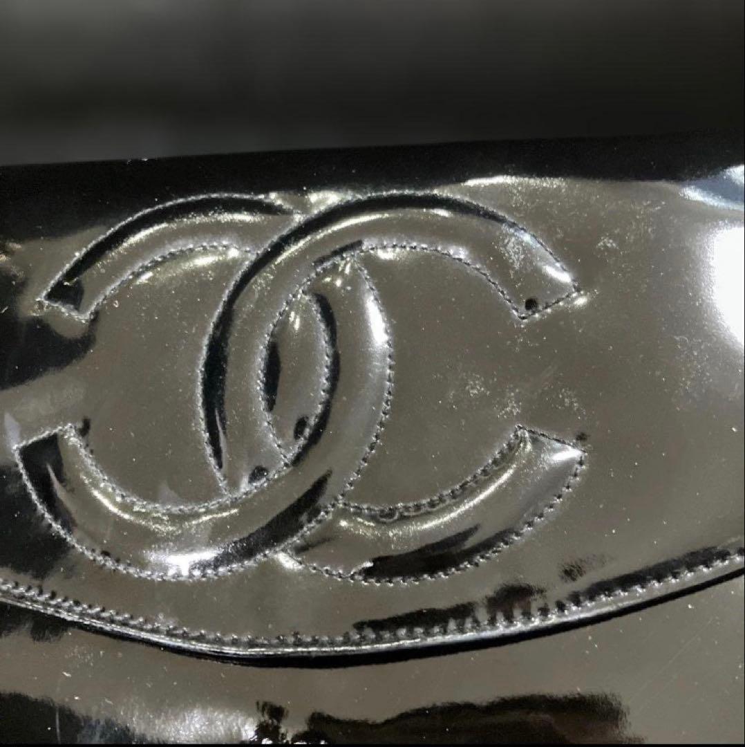 H*売様 CHANEL 黒 パテントレザー バッグ