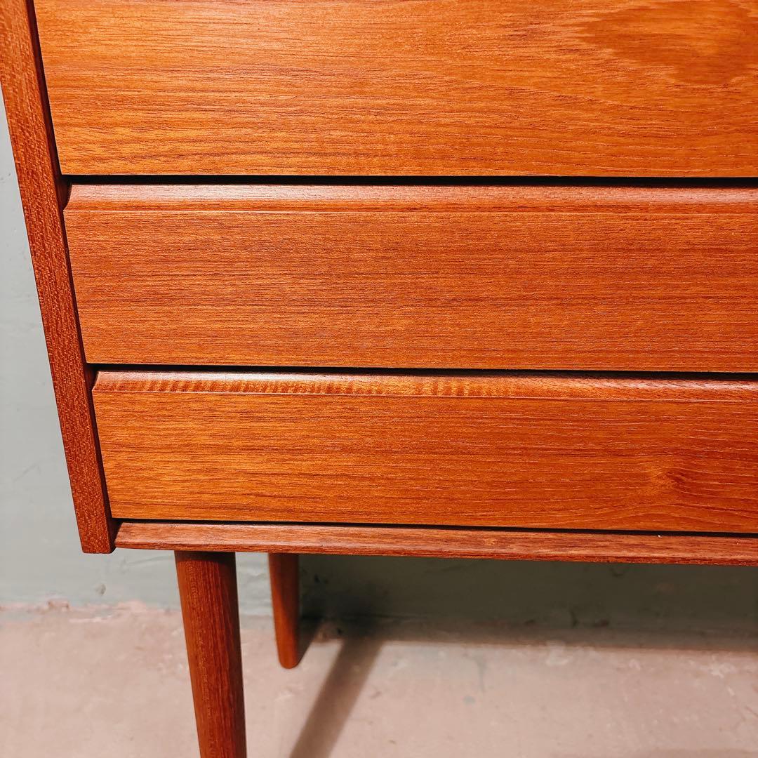 【kkw】デンマーク　チーク材　三段チェスト　北欧家具　北欧ビンテージ
