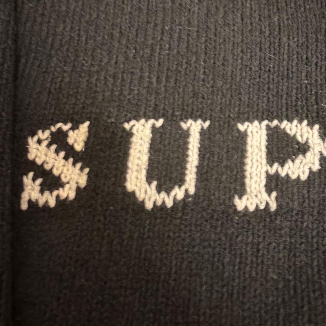 Supreme ブラック オーバーサイズニット