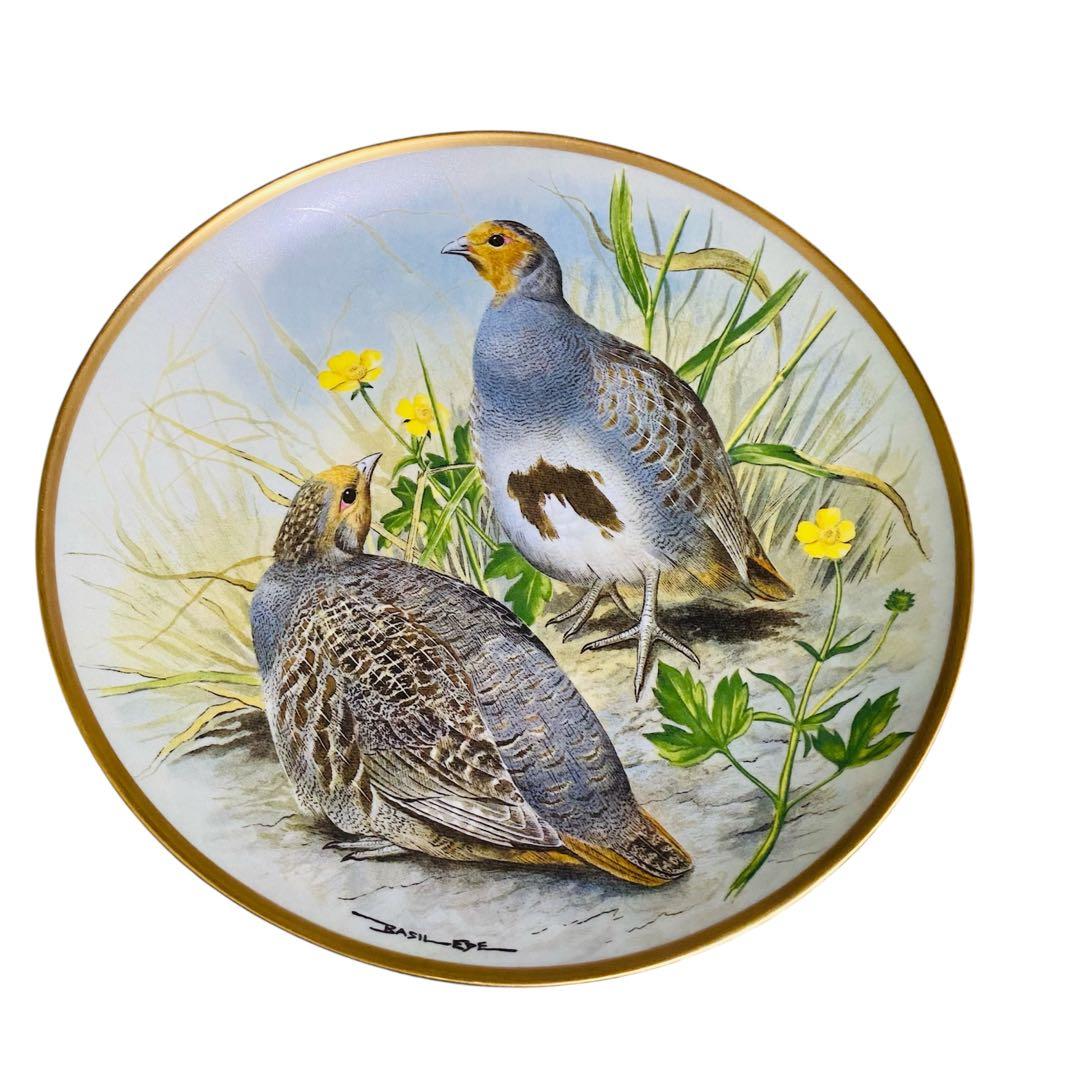 野鳥絵皿　フランス　リモージュ　フランクリンポーセリン　12枚