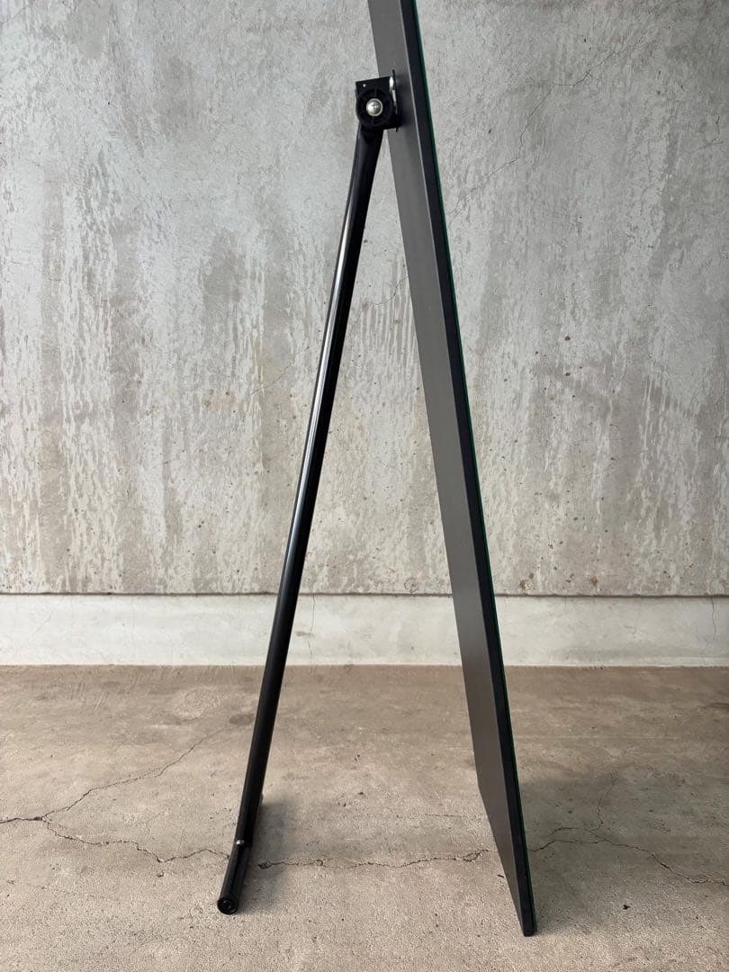 ビンテージ スタンドミラー フレームレス 姿見 全身鏡 スペースエイジ レトロ