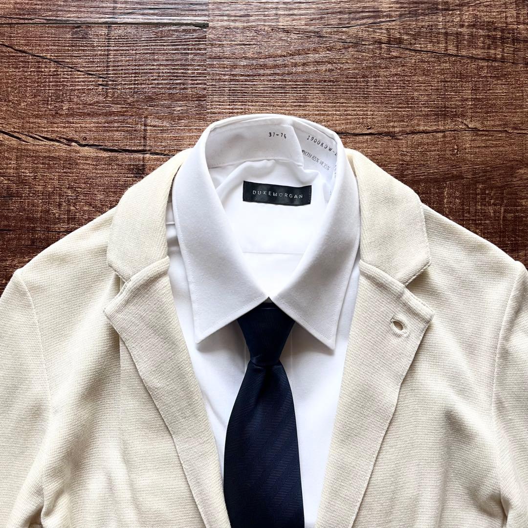 <美品>LARDINI オフホワイト コットン ニットジャケット サイズS相当