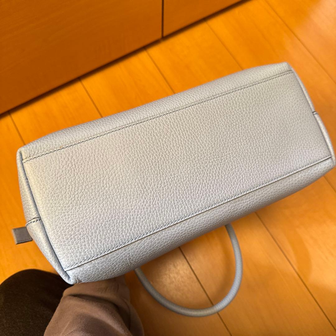 GUCCI インターロッキングG ライトブルーハンドバッグ