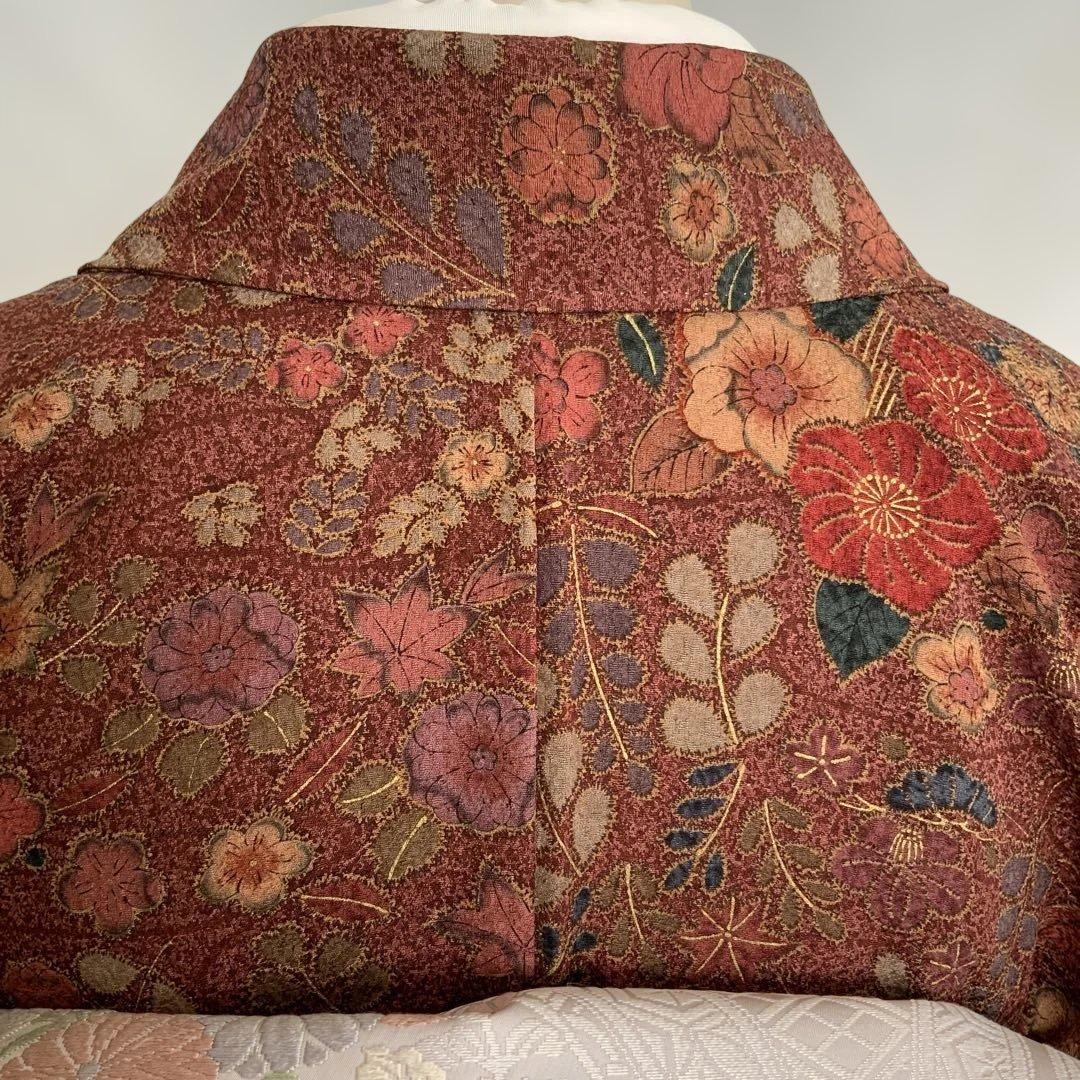 【小紋】　辻ヶ花　袷（正絹）肩着丈約160㎝　裄約65.5㎝