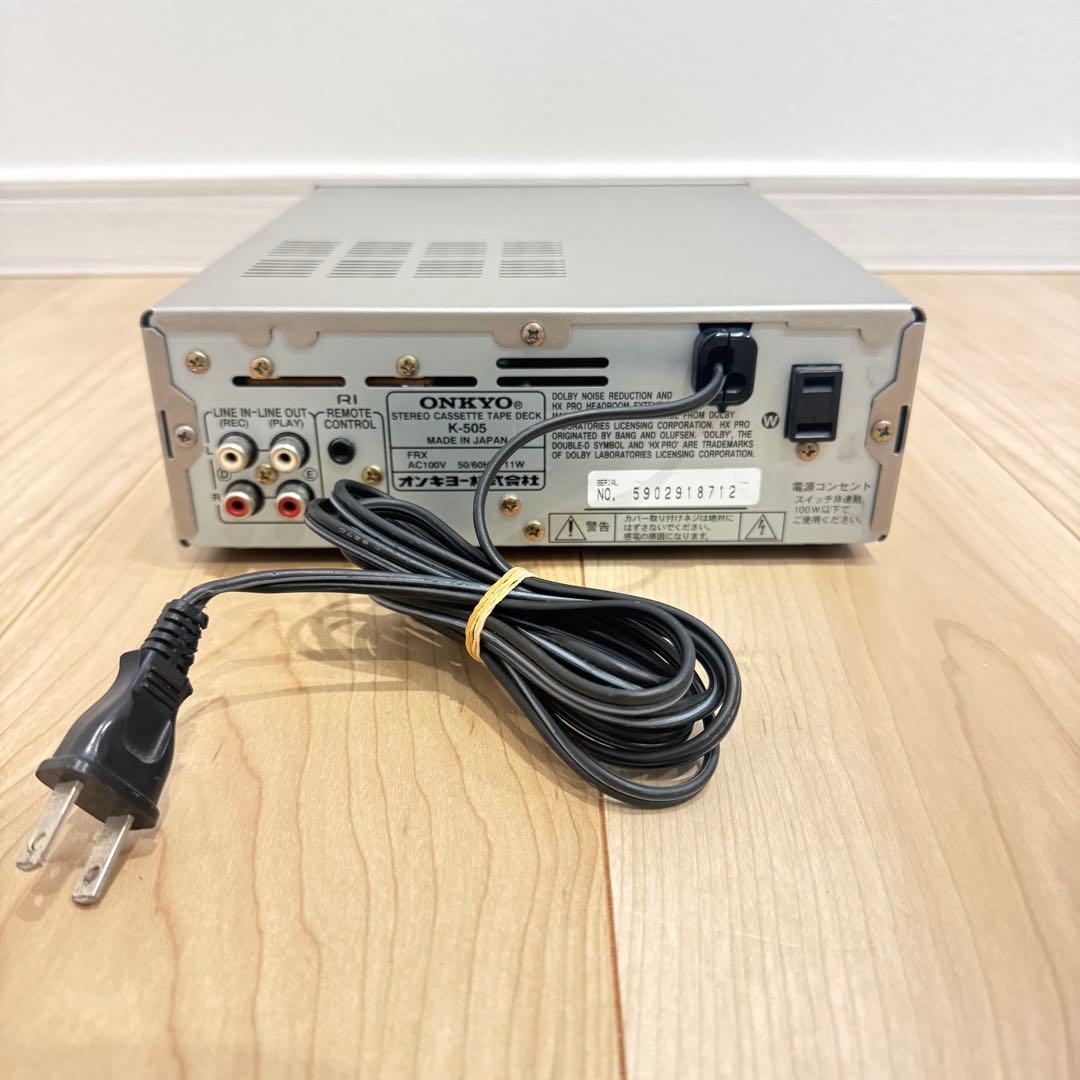 【希少】　ONKYO カセットテープデッキ　コンポ　K-505 動作確認済