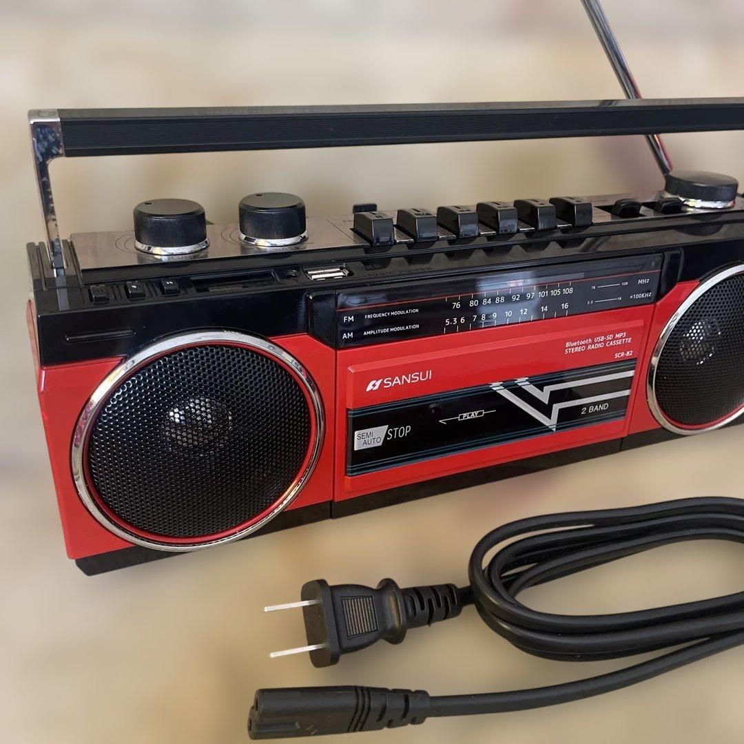 SANSUI Bluetooth 搭載 カセットテープ プレイヤー SCR-B2