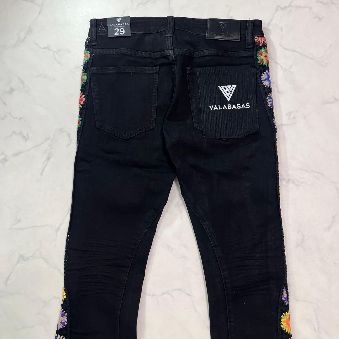 eyden着用 バラバサスvalabasas ブラックスキニーフレアデニム 29
