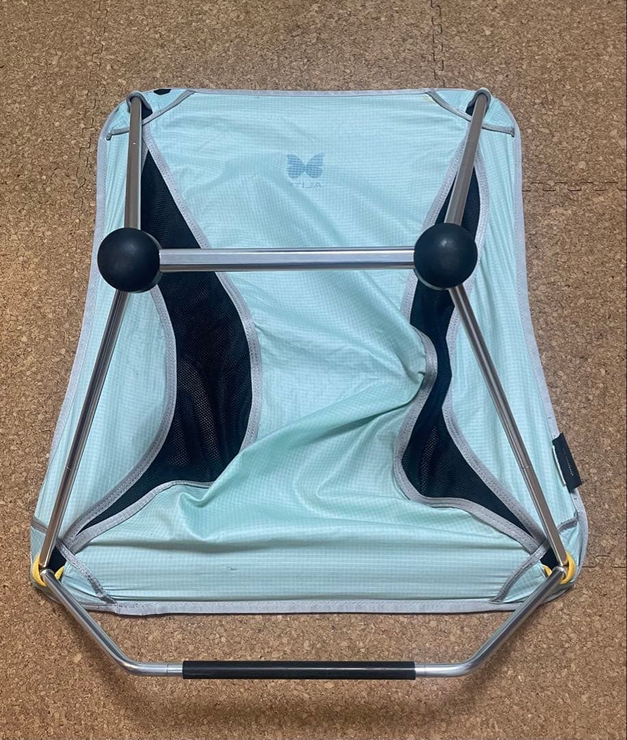 エーライト メイフライチェア 水色 オリジナル ゆるキャン△ コンパクトチェア