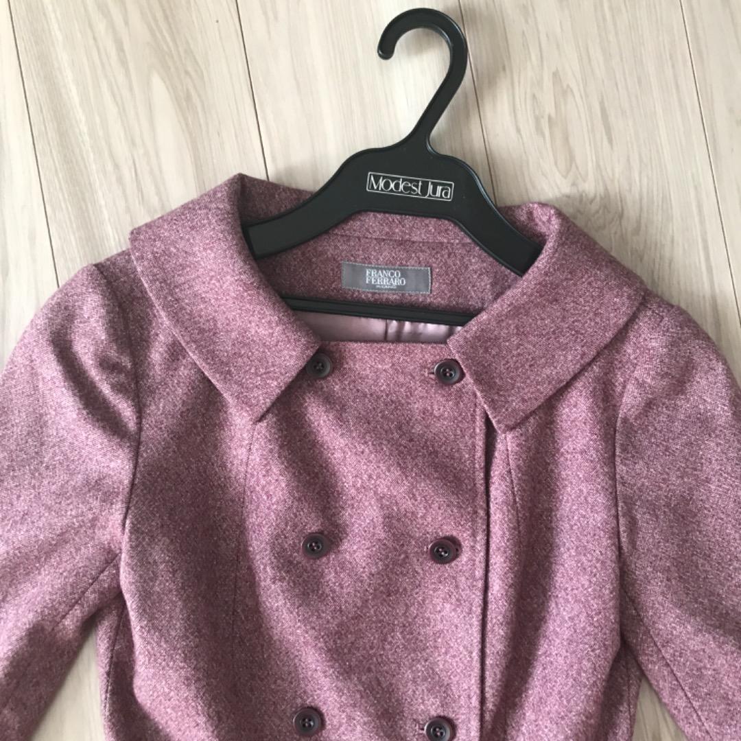 FRANCO FERRARO 7分丈 ワンピース ワインレッド サイズ1 S