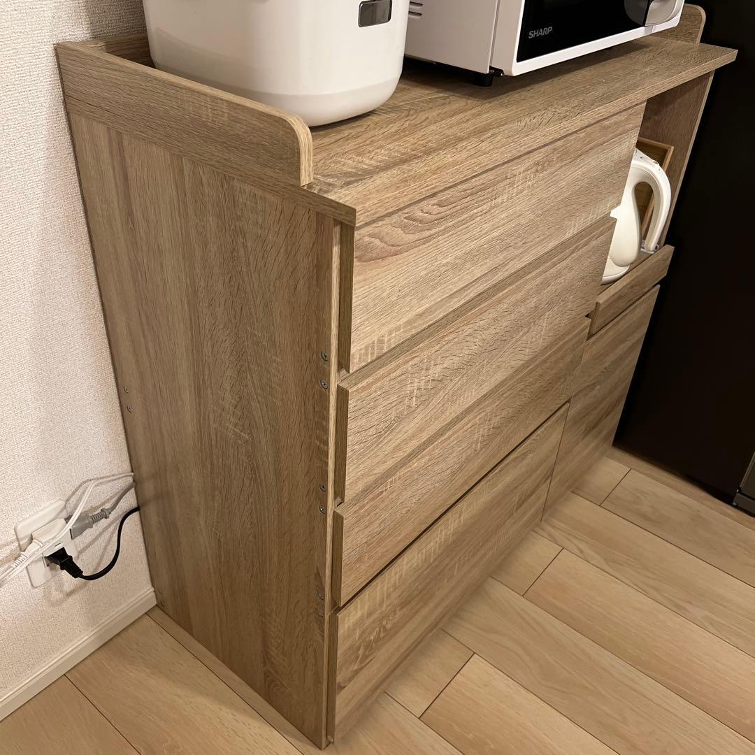 木目調キッチンカウンター（他の家電製品はつきません）