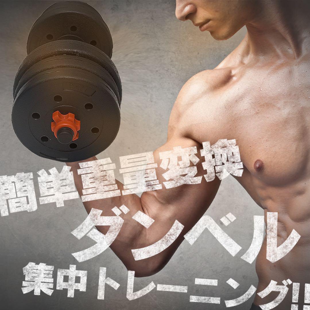 合計50kg｜バーベルにもなるダンベル｜25kg×2個セット 可変式プレートA8