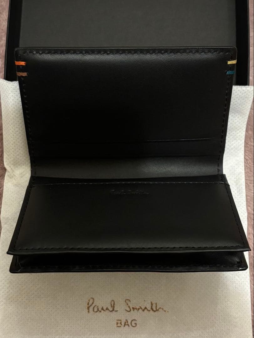 Paul Smith Card Case ポールスミス　名刺入れ　黒牛革