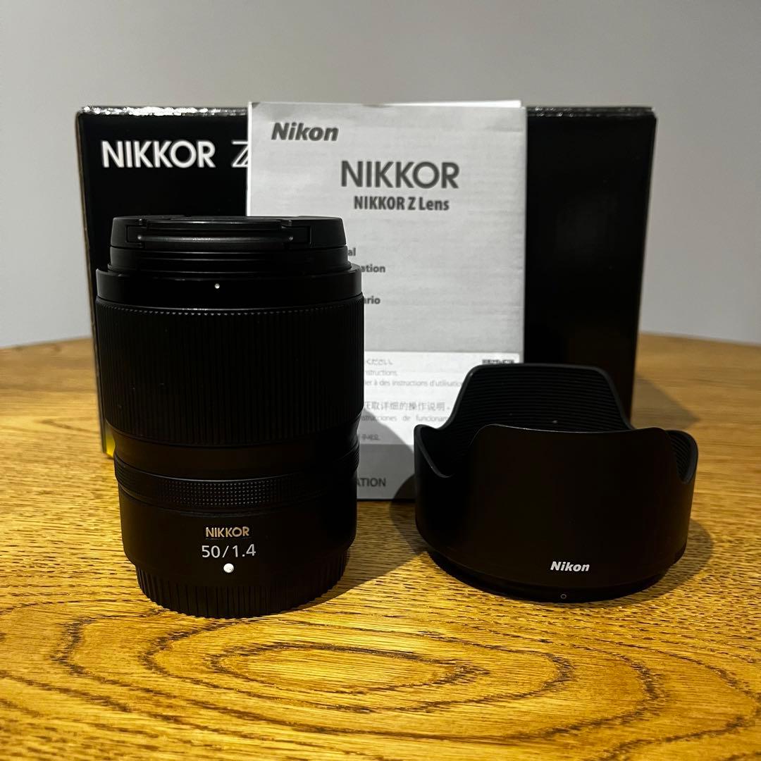 【美品】NIKKOR Z 50mm/f1.4 レンズ フード付き 防湿庫保管