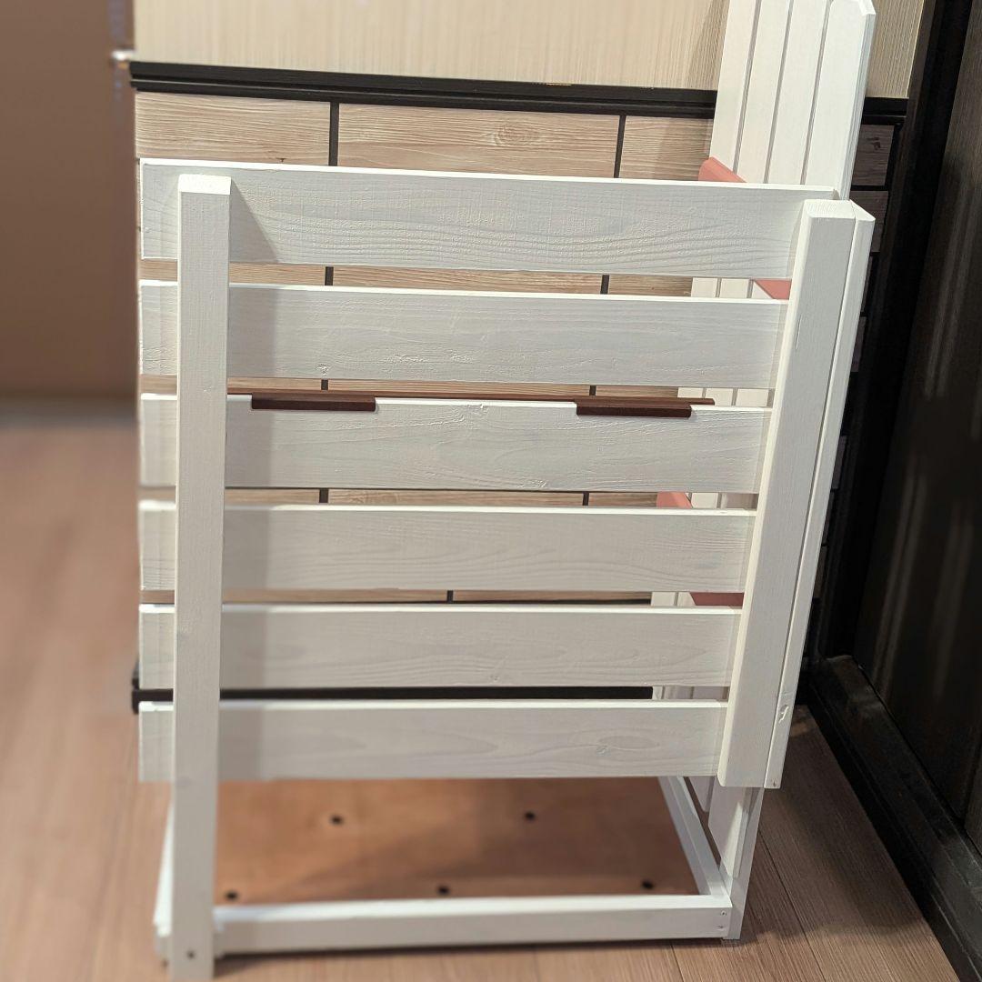 木製フェンス風 L型ラック