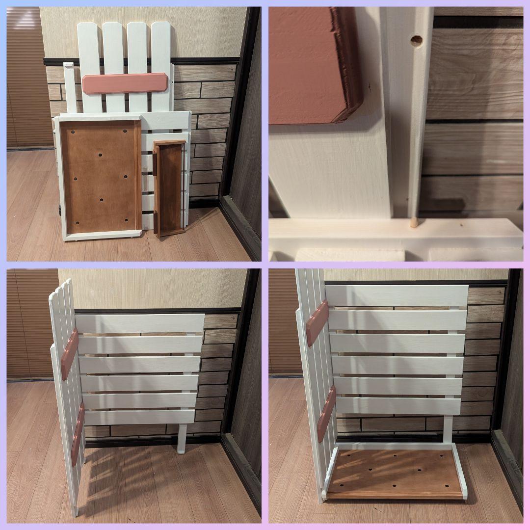 木製フェンス風 L型ラック