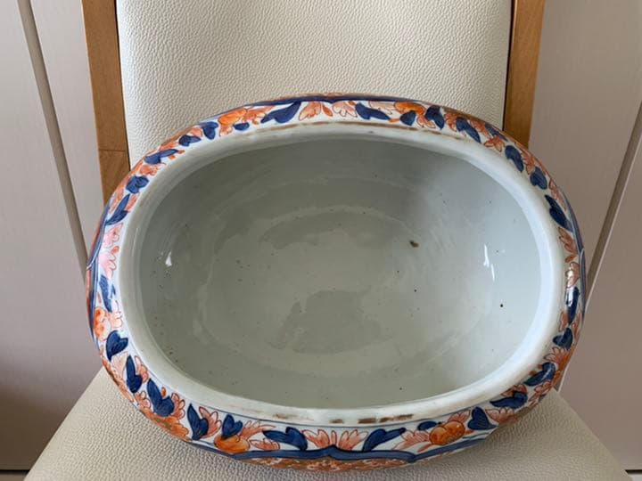 古伊万里 染付　深鉢　金襴手大鉢 色絵染付 中国骨董品