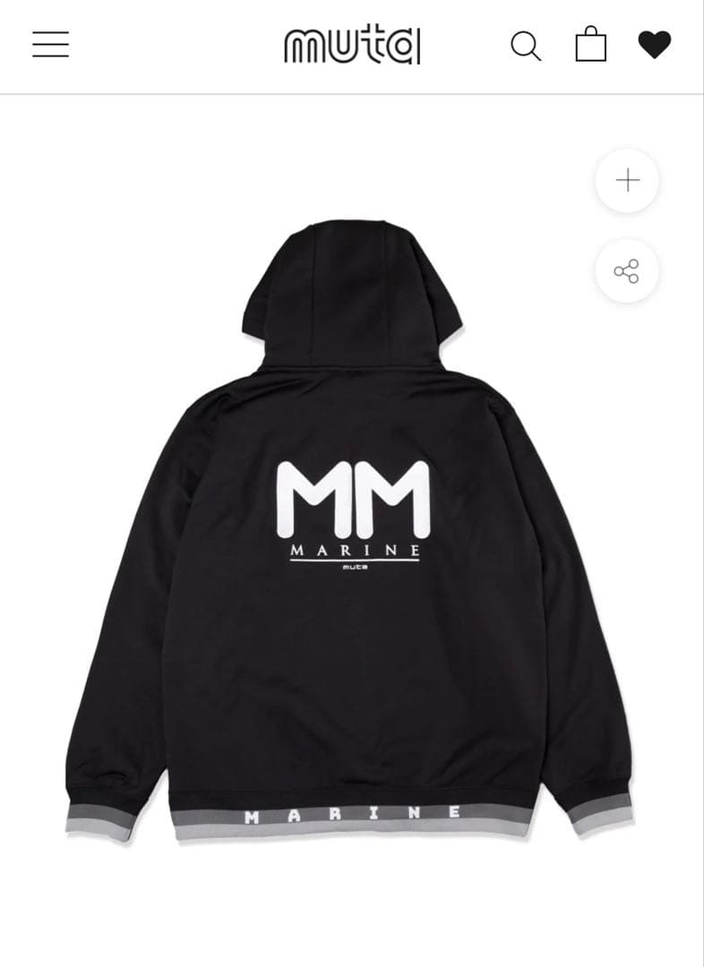 MUTA MARINE KARUISHI プルオーバーパーカー ブラック 4