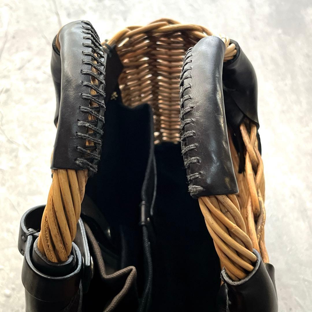 完売　18aw ヤマノコトバebagos エバゴス　オイルショルダー　カゴバッグ