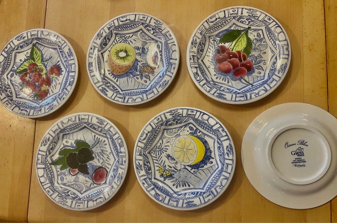 GIEN ケーキ皿　オワゾブルー