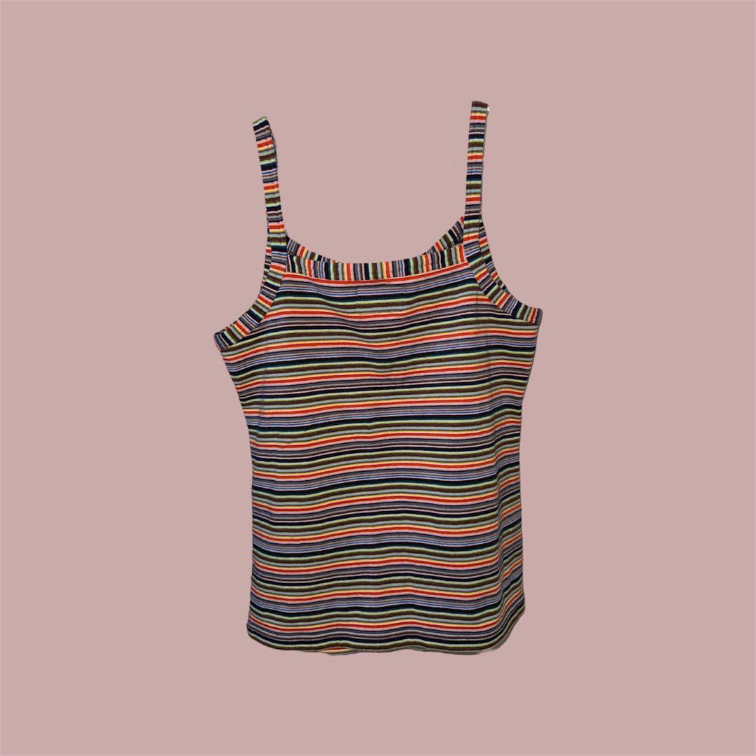 stussy マルチボーダー キャミソール タンクトップ