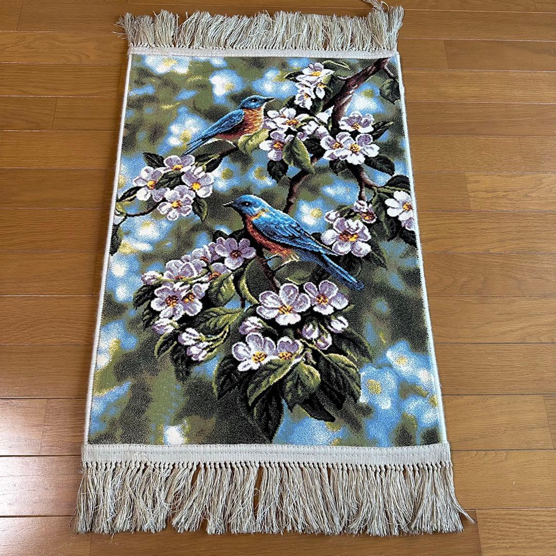 【新品未使用】絵画風絨毯　カーペット　玄関用　自然　玄関　廊下　絵画　イラン