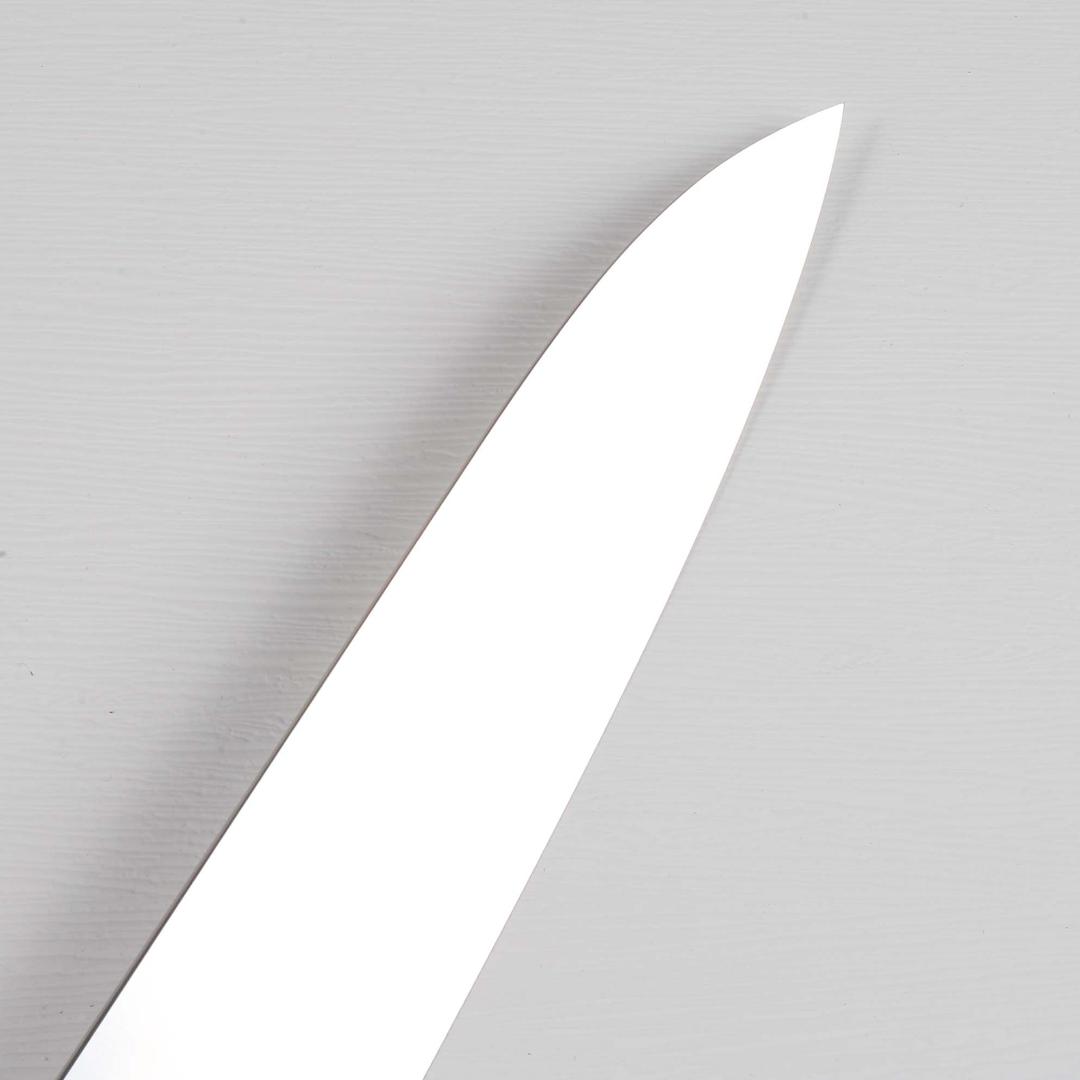 梵静刃物 牛刀 尺 ウルトラ鏡面仕上げ 和牛刀 両刃包丁 人工象牙黒三本巻八角柄