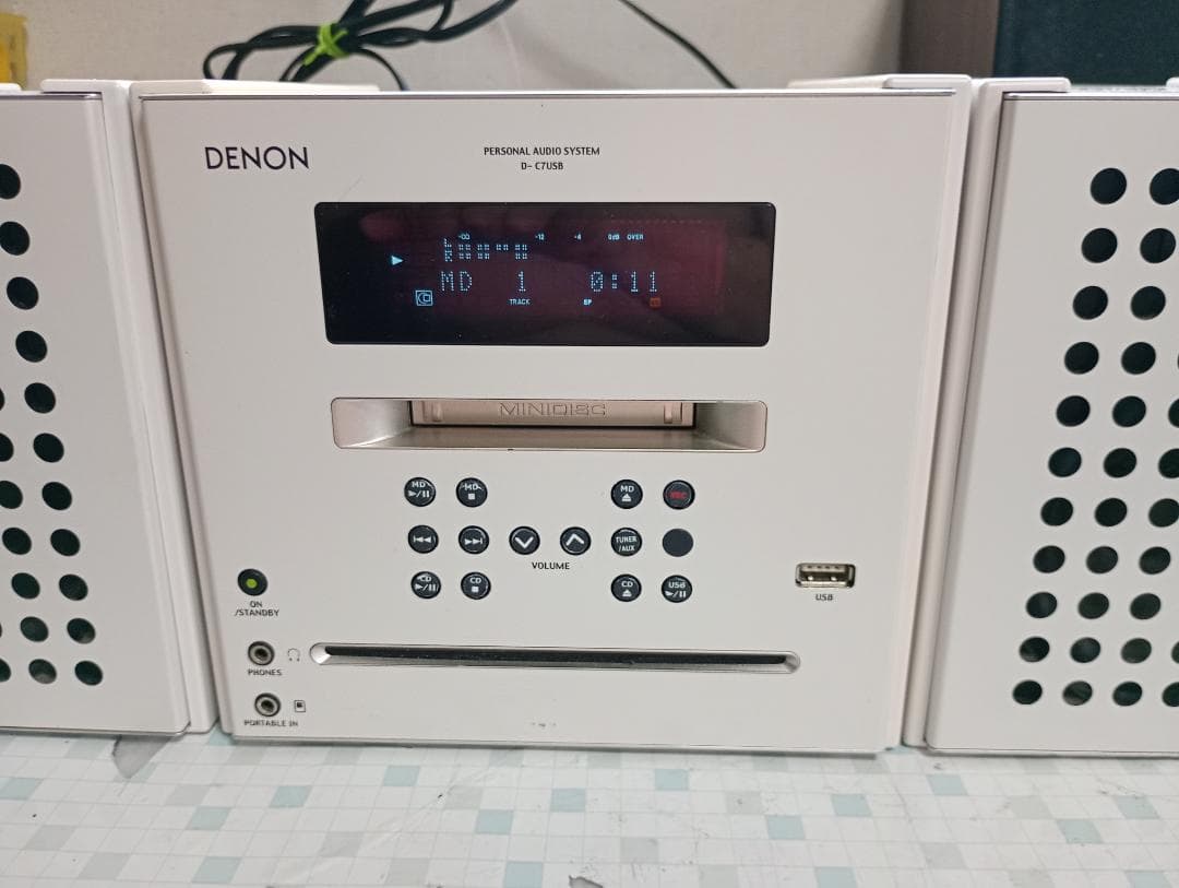 DENON CD/MD/USB/BT対応 D-C7USB　ＢＴレシーバー付き