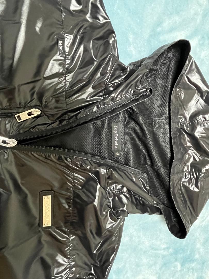 TOP REBEL ブラック ウインドブレーカー　防寒用