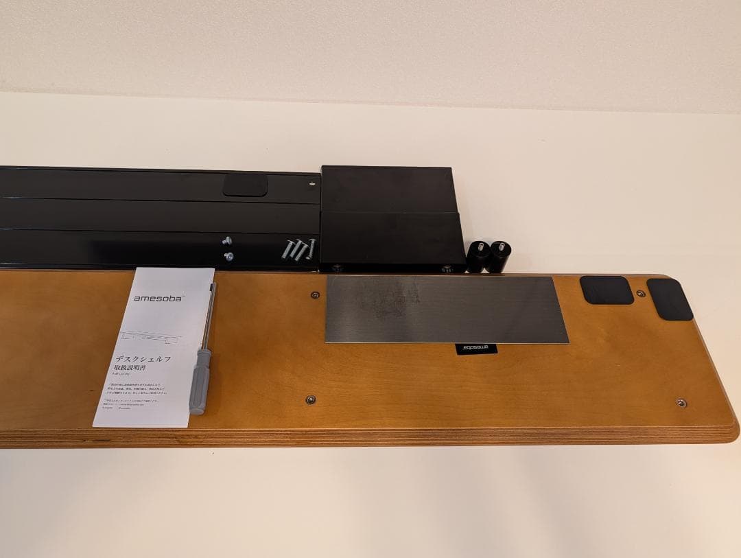 amesoba 木製 モニタースタンド 卓上 デスクシェルフ