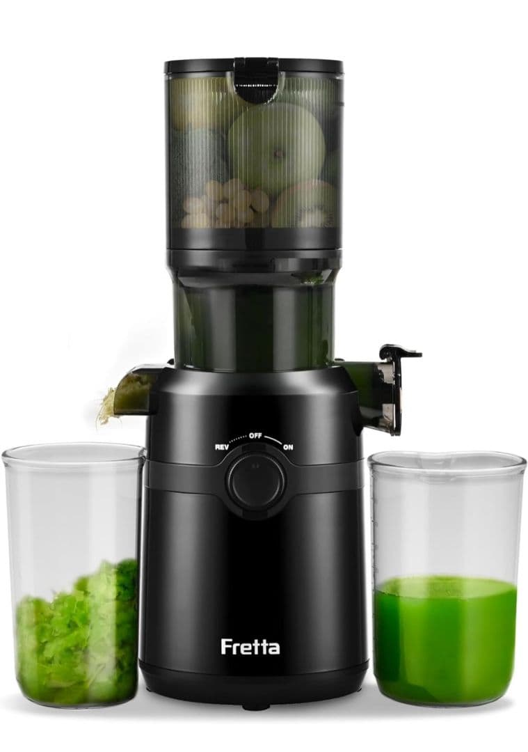 Fretta スロージューサー 10.8cm広い投入口 1L大容量