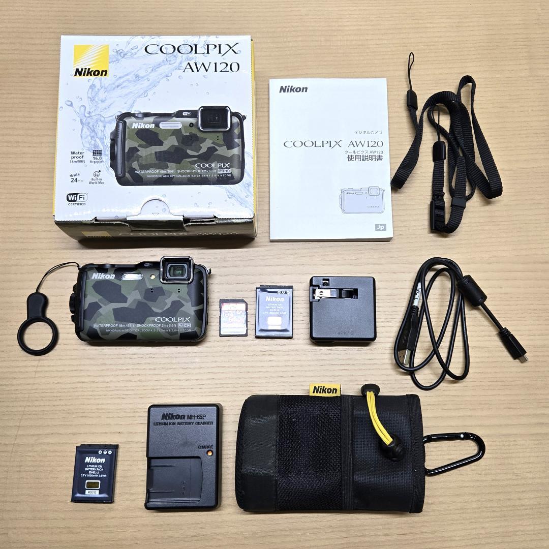 Nikon COOLPIX AW120 防水コンパクトデジカメ レア 迷彩柄