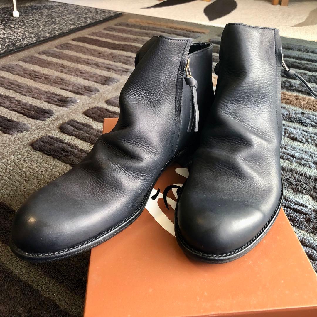【週末限定値下】【新品未使用品】ARGISアルジス サイドジップブーツ本革41