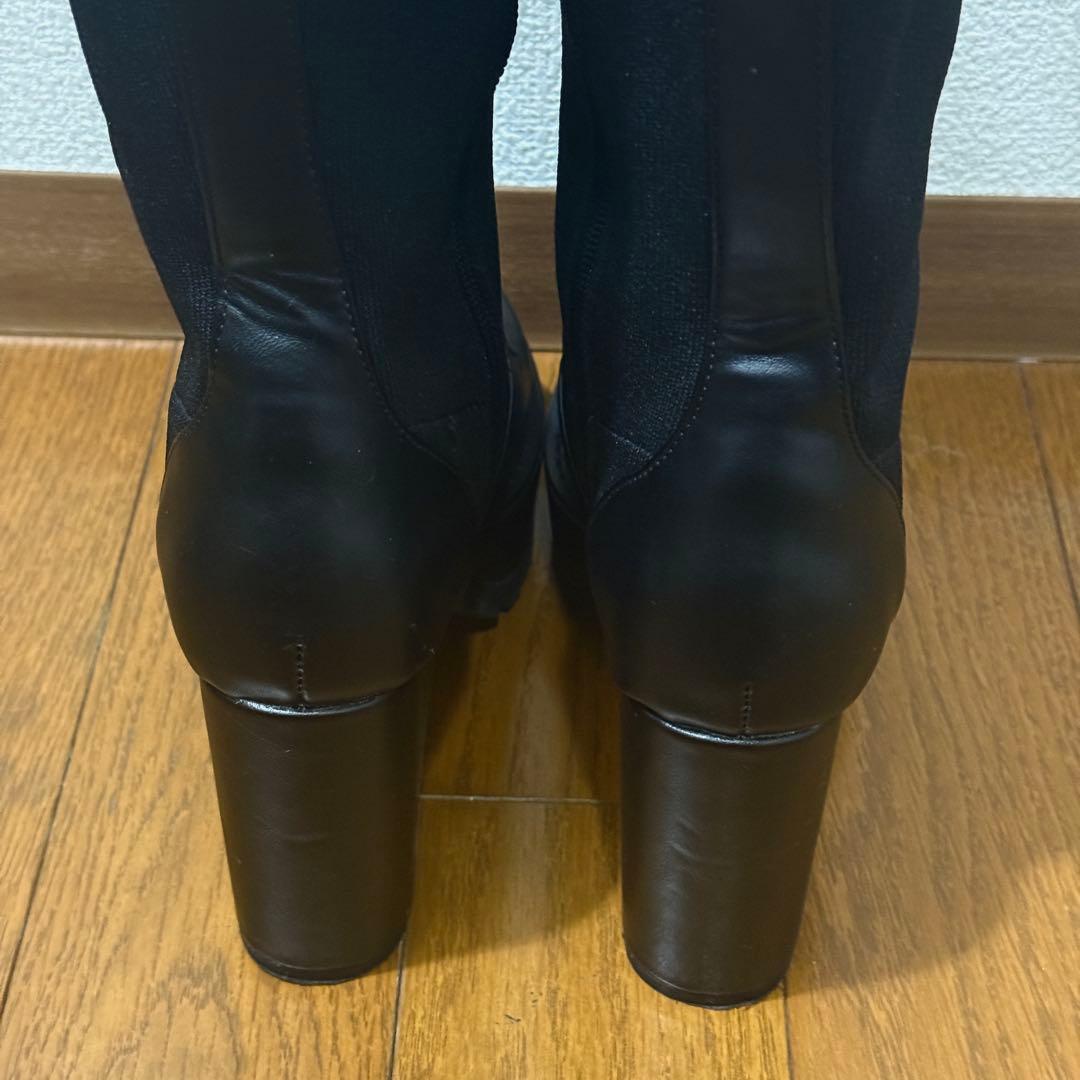 最終値下げ 新品 EGOIST エゴイスト サイドニットレースUPブーツ ロング