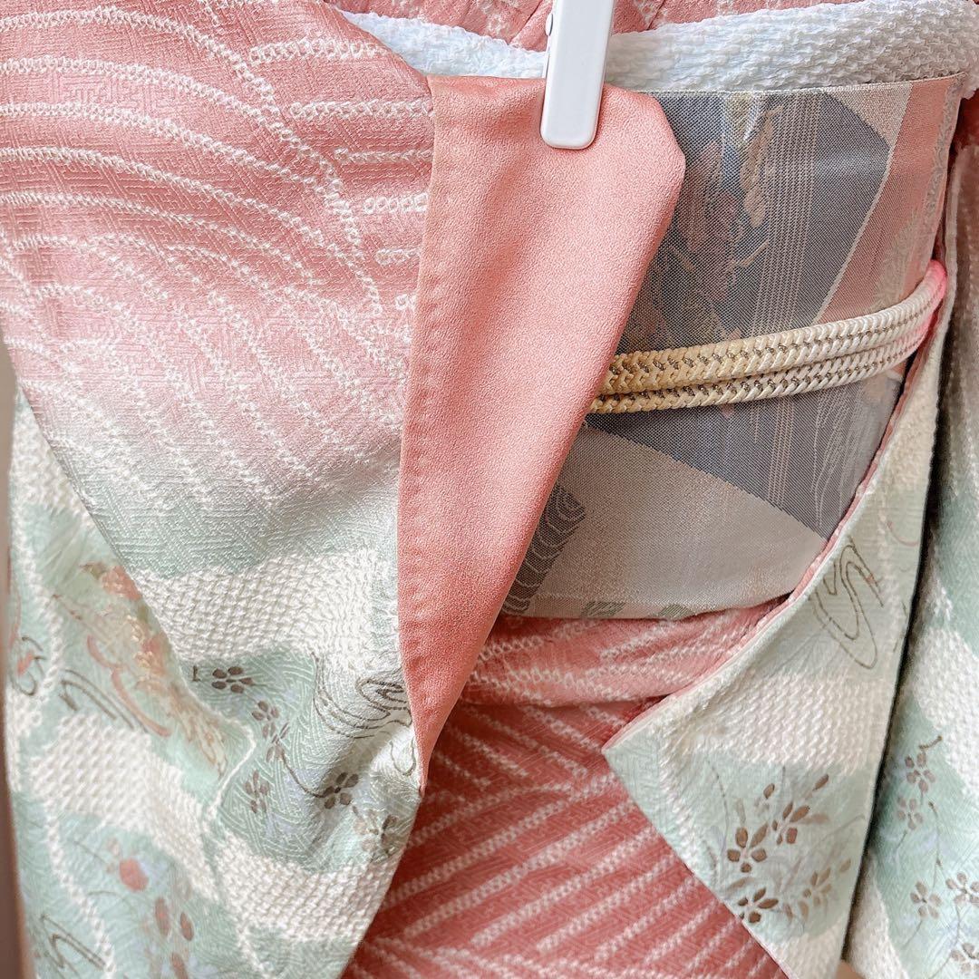 訪問着　フルセット　裄68 絞り　卒業式　入学式　礼装　袋帯 S M