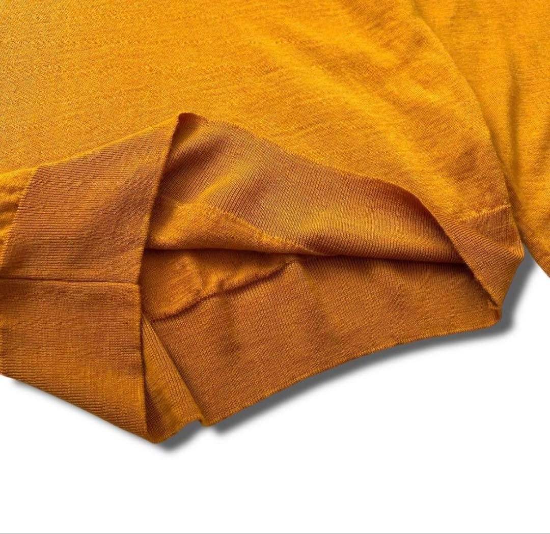 美品 JOHN SMEDLEY 30G モックネック ニット ウール セーター