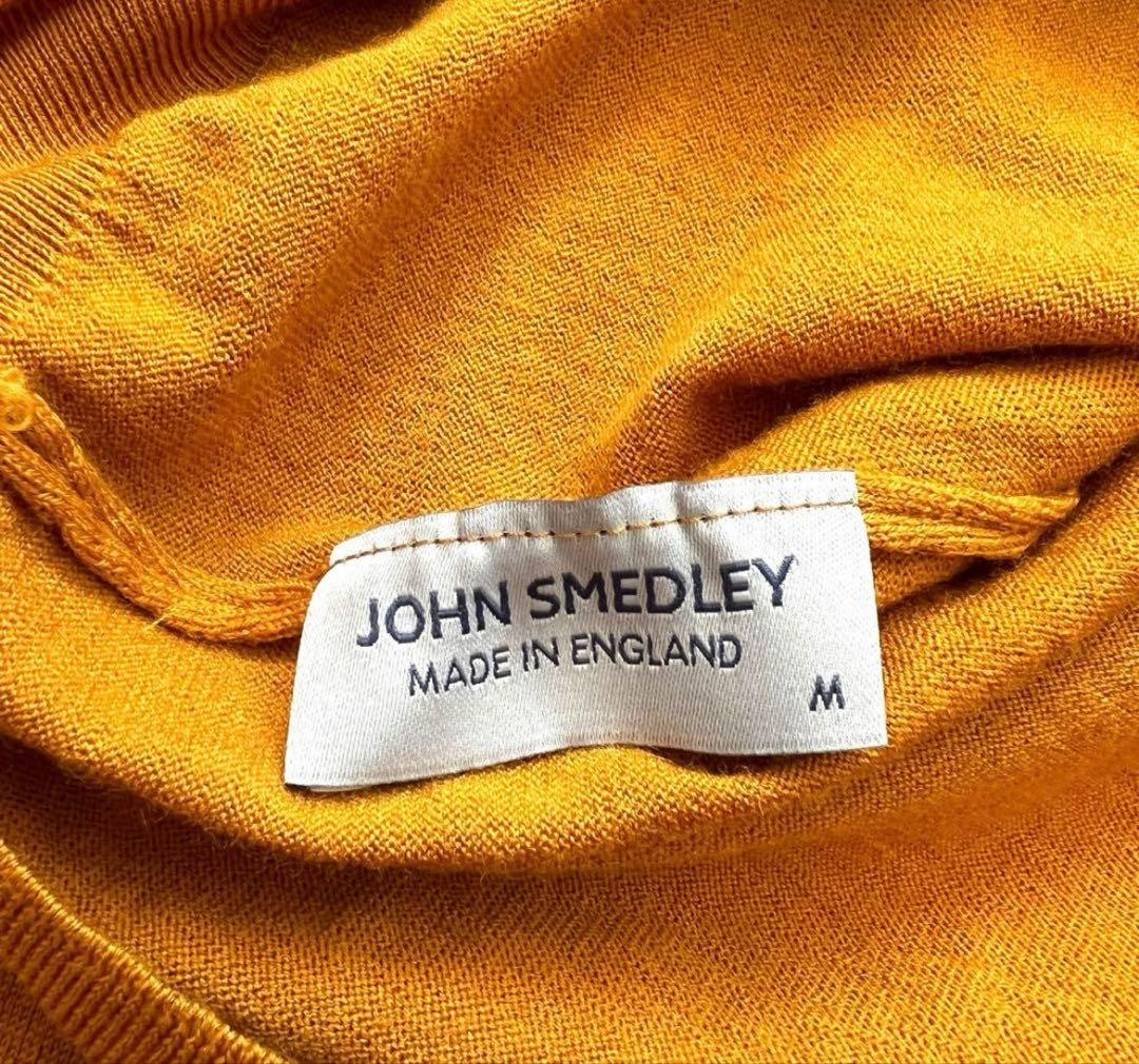 美品 JOHN SMEDLEY 30G モックネック ニット ウール セーター