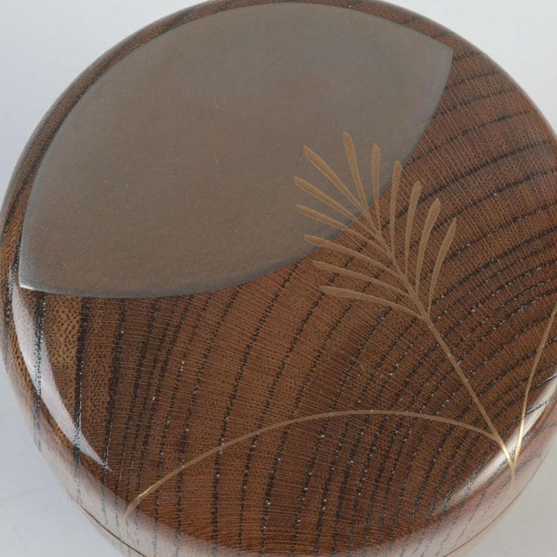 茶道具　松雲作　秋の月蒔絵　中棗　共箱　V　9808