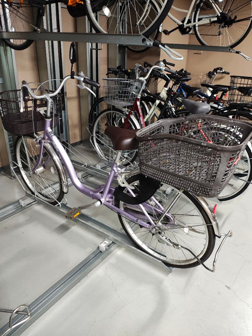 自転車お買い物がはかどる前後バスケット付