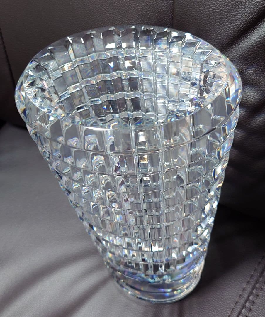 新品【バカラ】アイベース M 花瓶 楕円形 クリスタルガラス フラワーベース