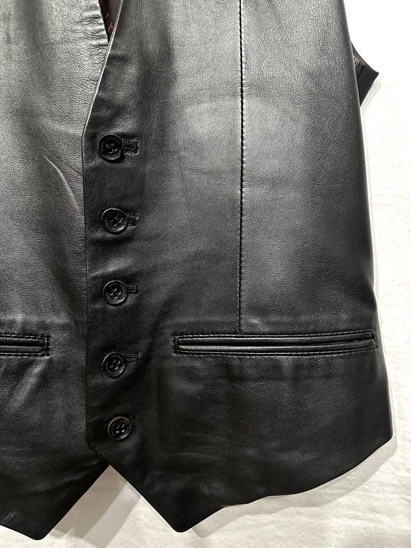 BACKLASHシープレザーベスト/バックラッシュスーツジャケットジレシャツ